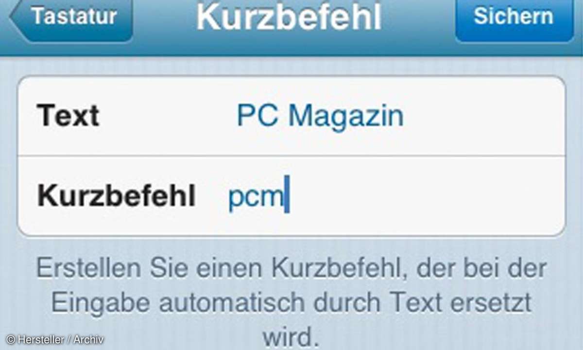 Kurzbefehl iOS