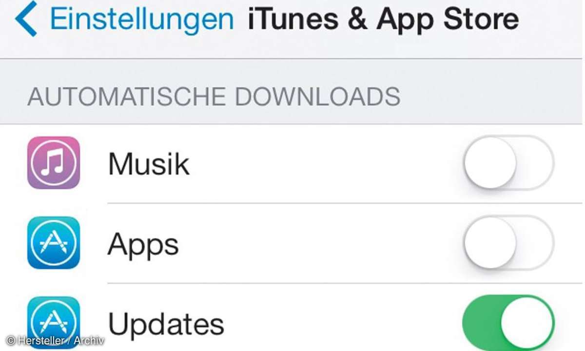 Automatische Downloads iOS