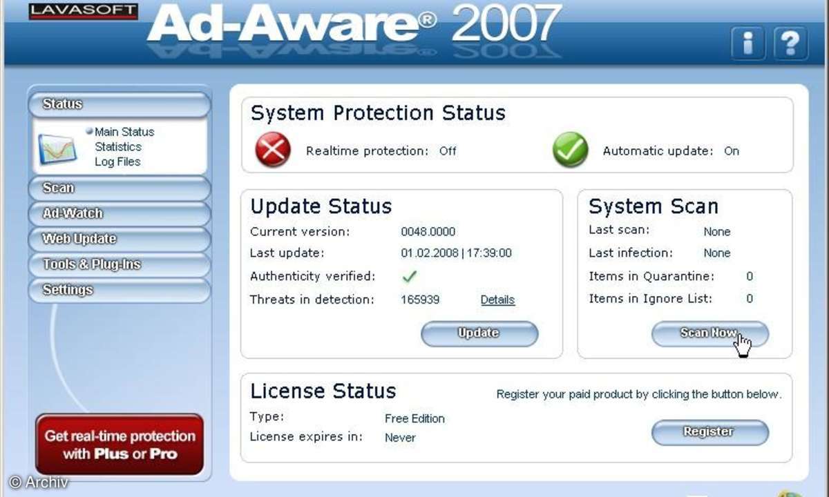Lavasoft Ad-Aware 2007 Free