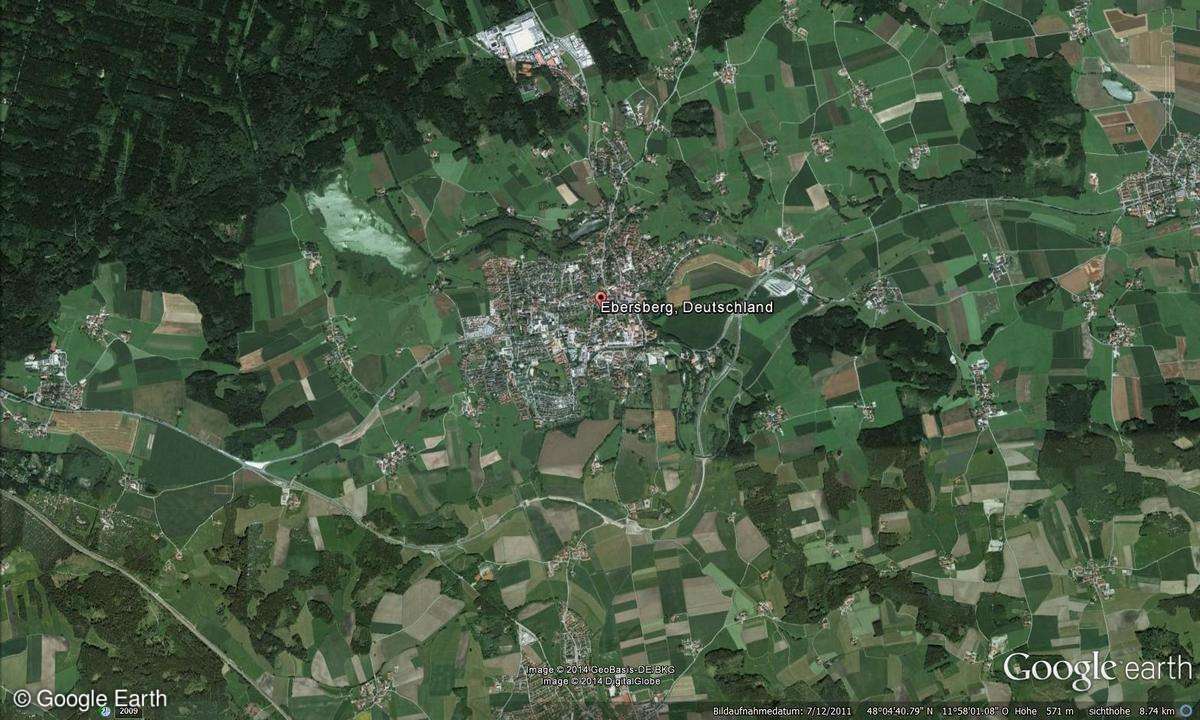 Ebersberg bei Google Earth