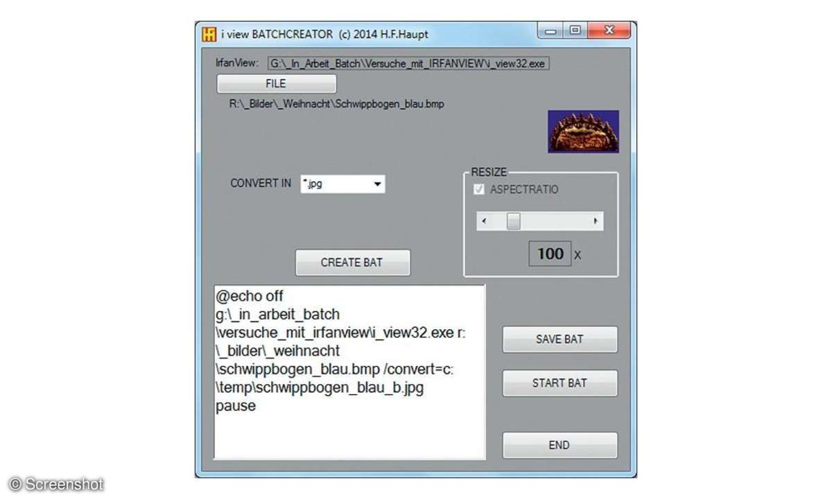 Batch -Programmierung,iviewBatchCreator