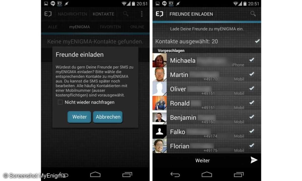 MyEnigma, Whatsapp, Alternative