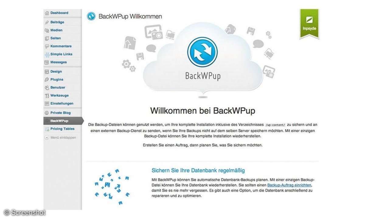 Datenspeicherung,Back-up,BachWPup