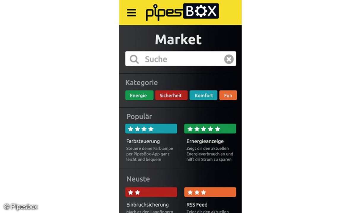 Die Pipesbox Web-App