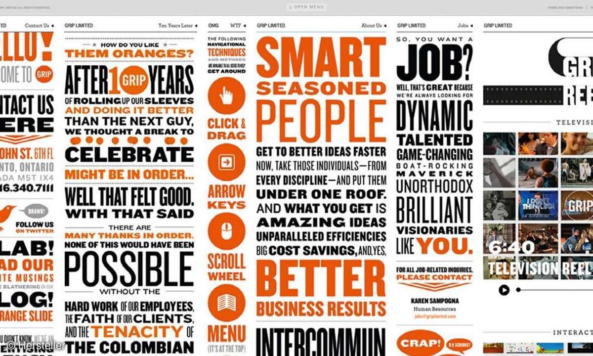Webdesign,Navigation