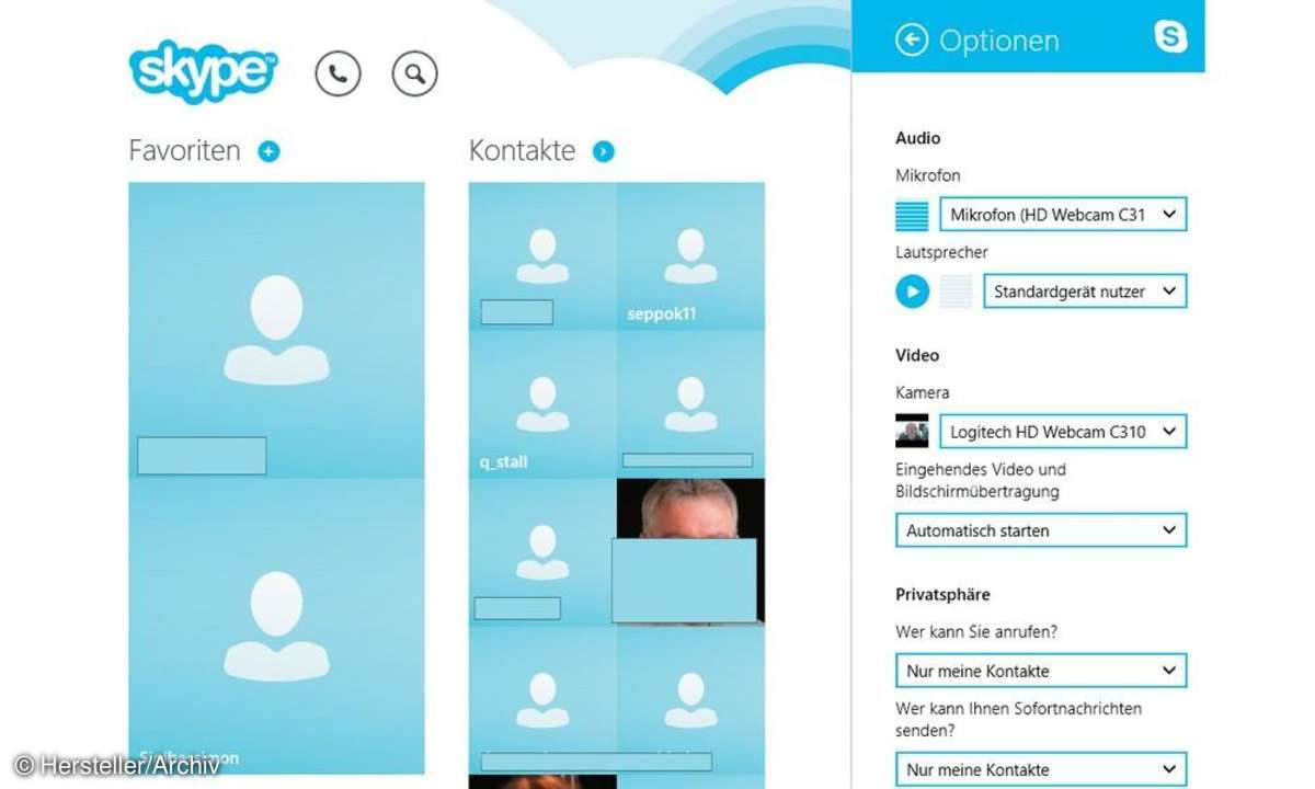 Skype für Windows 8