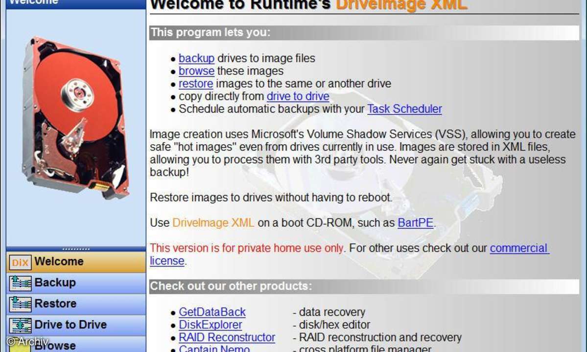 DriveImage XML