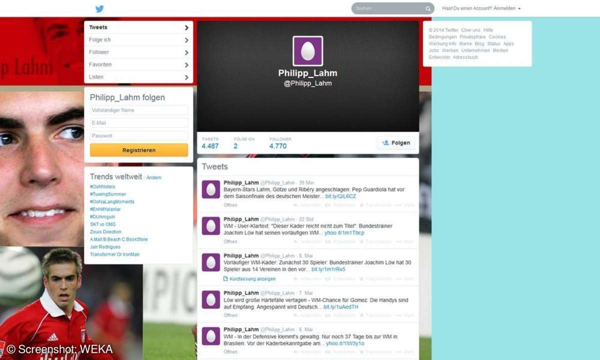 Philipp Lahm auf Twitter
