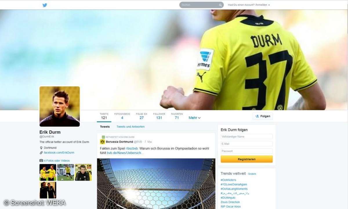 Erik Durm auf Twitter
