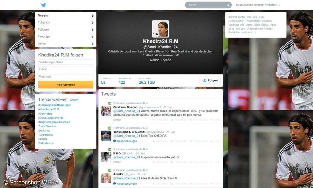 Sami Khedira auf Twitter