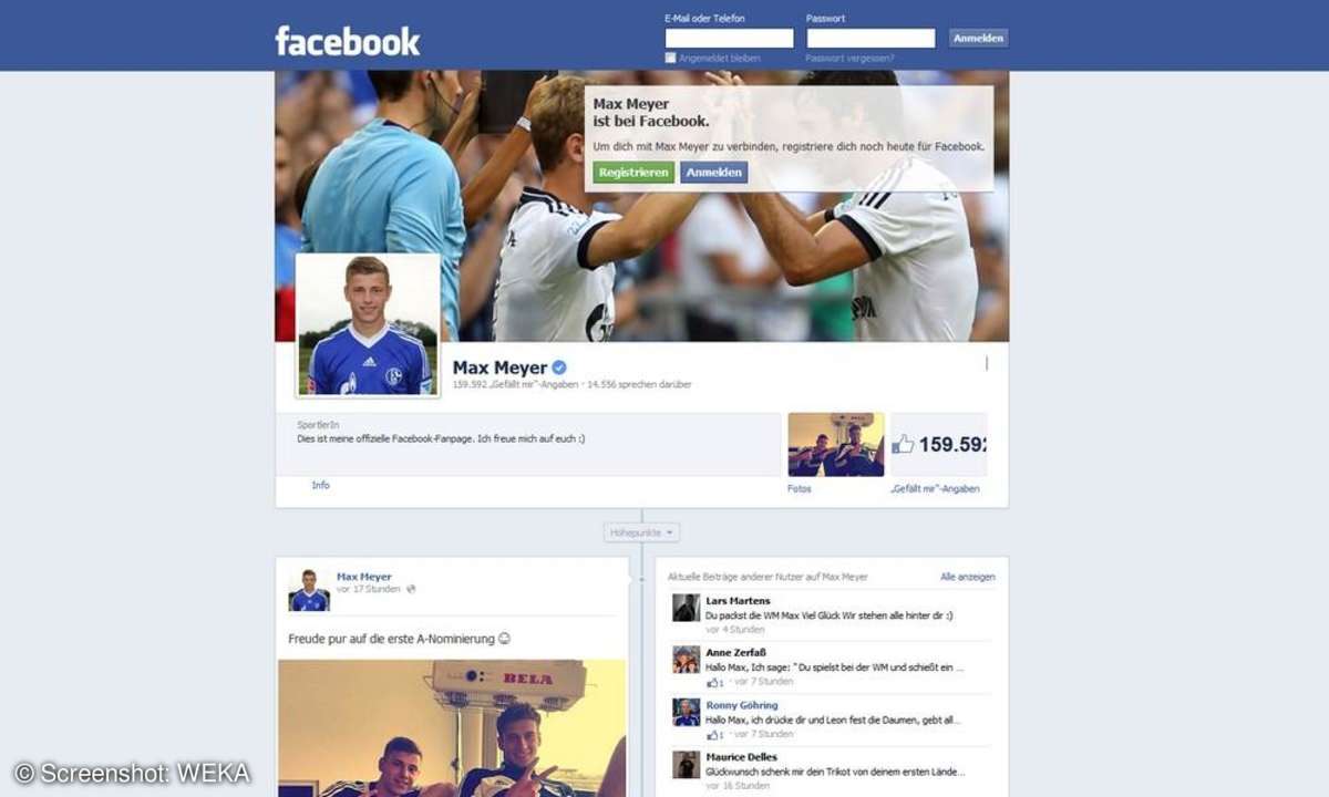 Maximilian Meyer auf Facebook