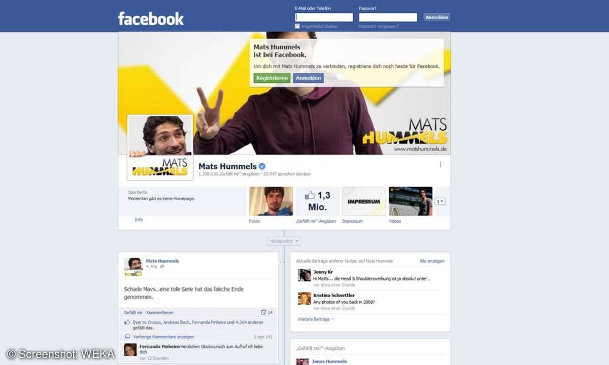 Mats Hummels auf Facebook
