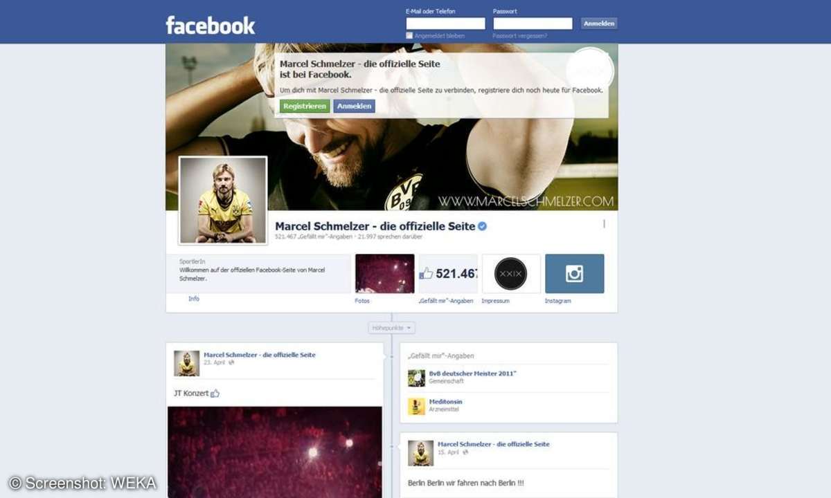 Marcel Schmelzer auf Facebook
