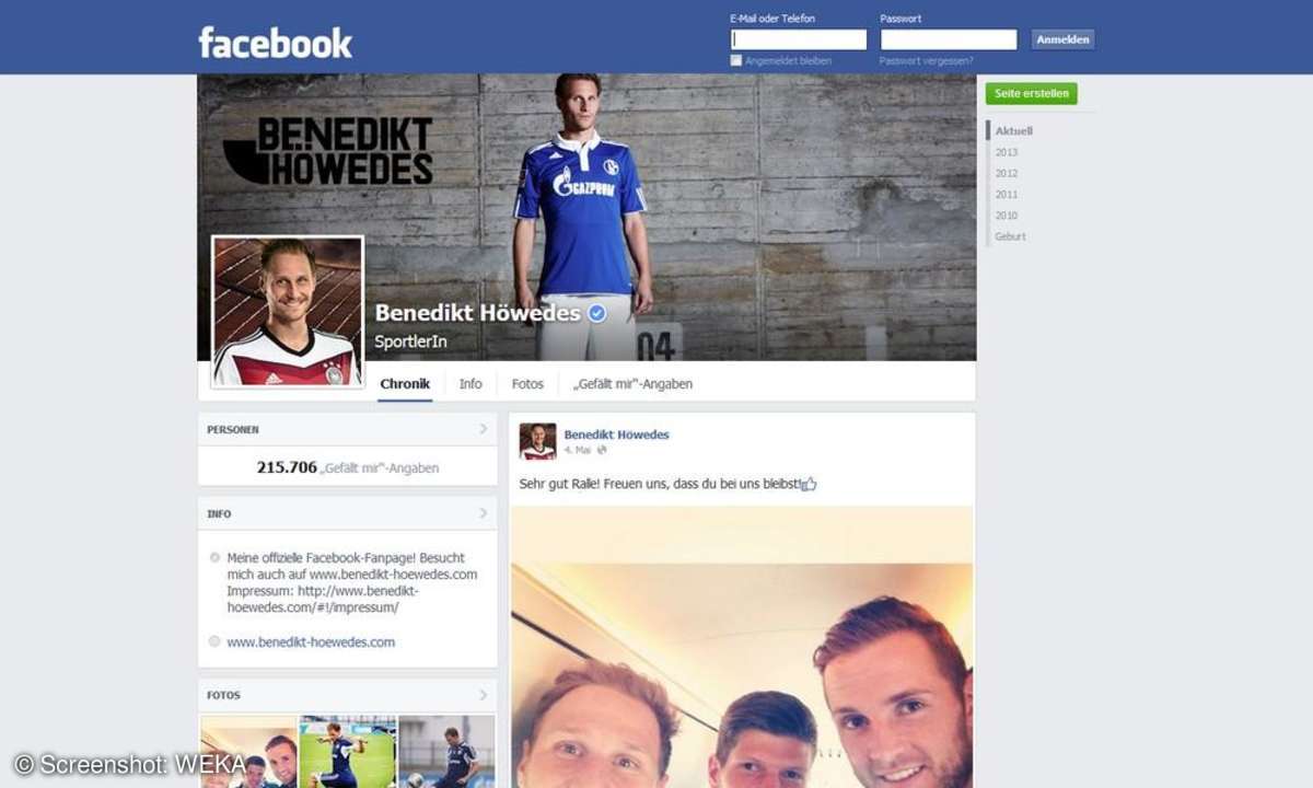Benedikt Höwedes auf Facebook