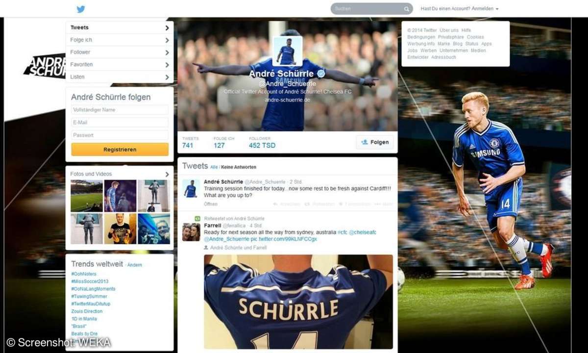 Andre Schürrle auf Twitter