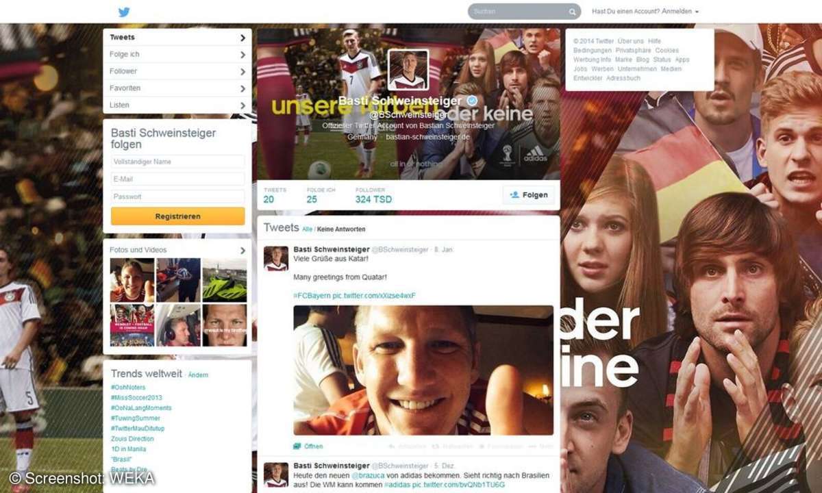 Bastian Schweinsteiger auf Twitter