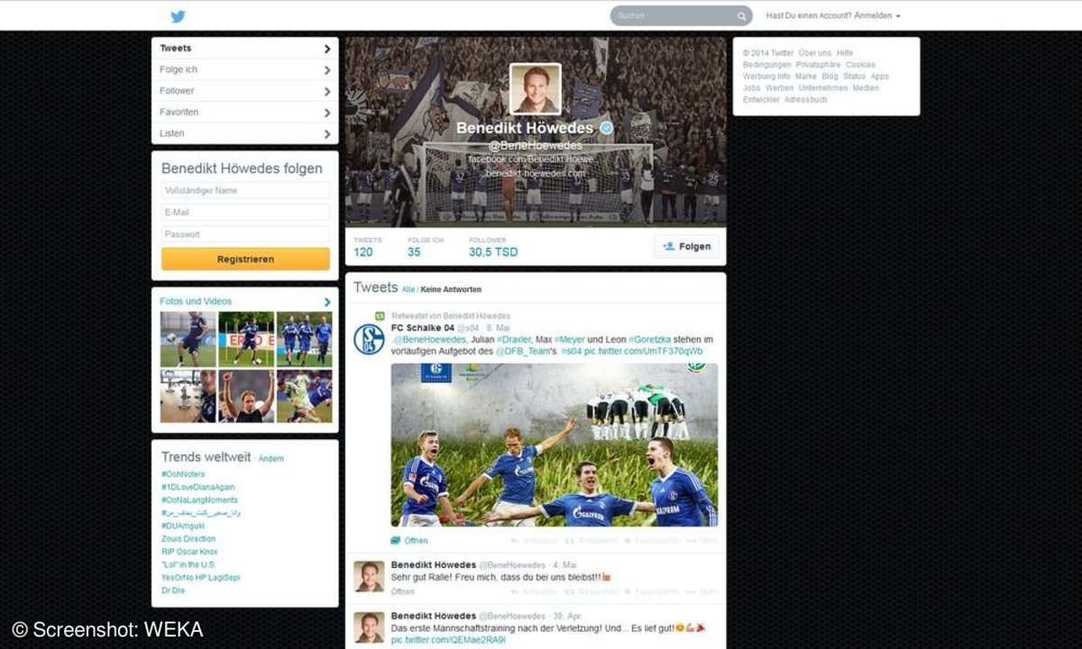 Benedikt Höwedes auf Twitter