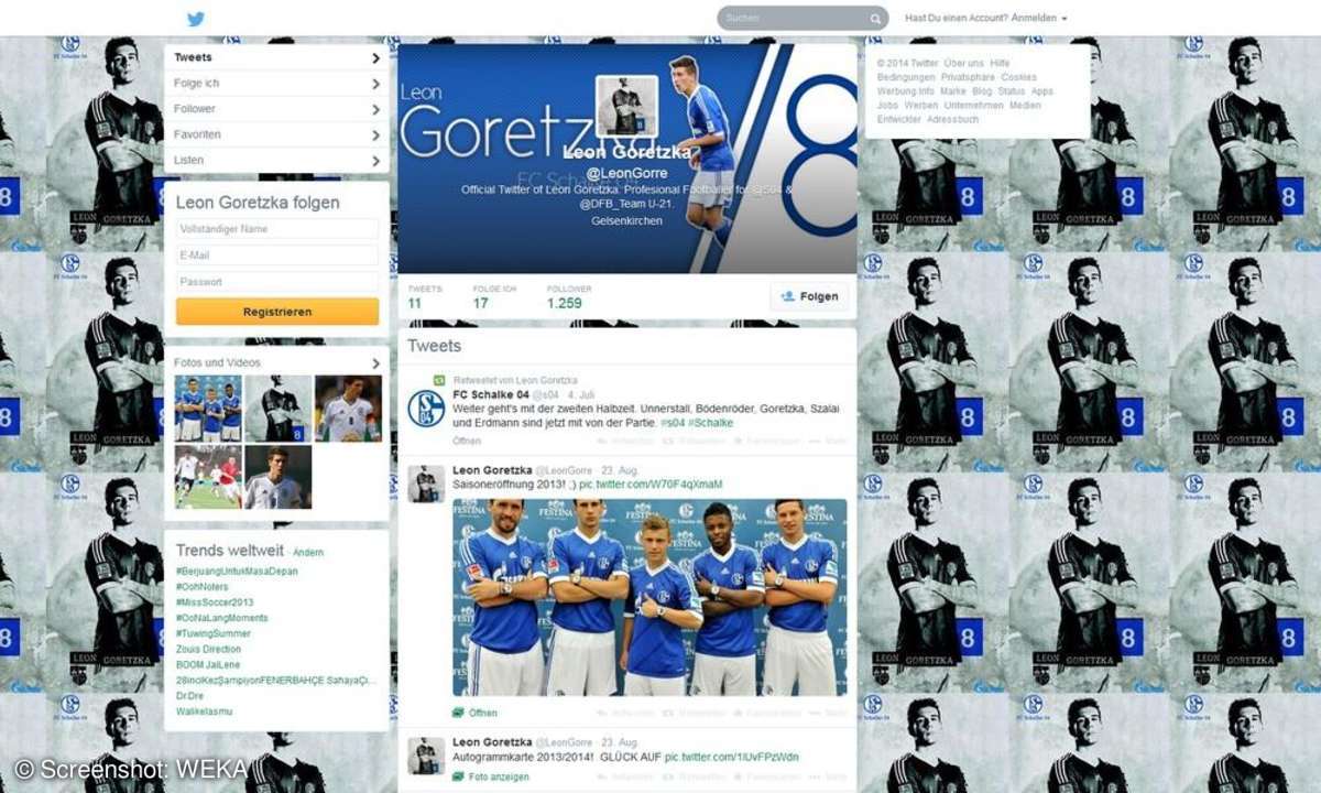 Leon Goretzka auf Twitter