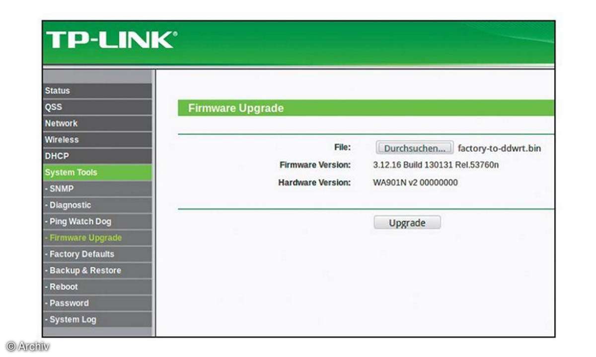 Firmware, Router, TP-link, flashen, Web-Interface
