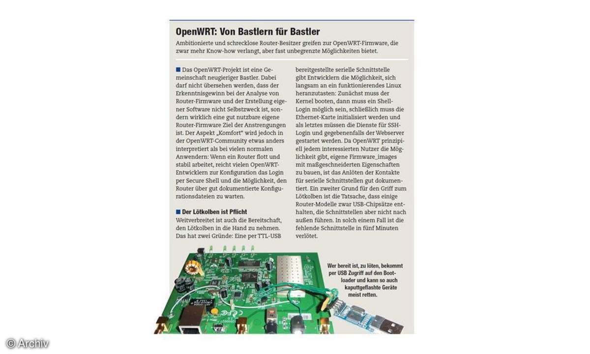 OpenWRT, Bastler, Router, Firmware