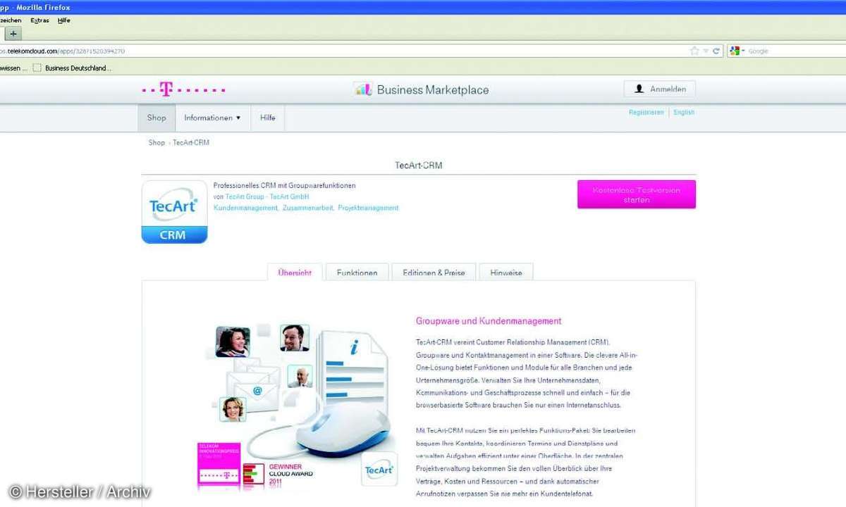 Die CRM-Lösung TecArt