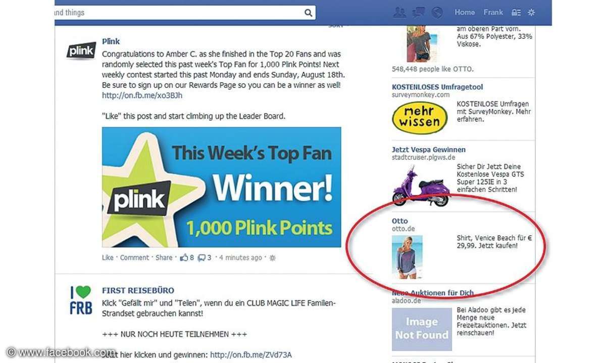 Retargeting: Von Otto.de auf Facebook