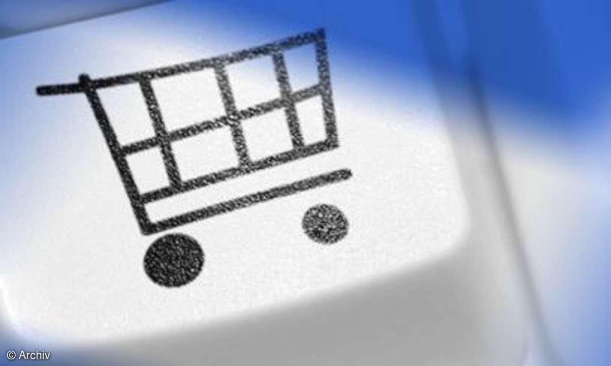 Online Shopping Einkaufswagen