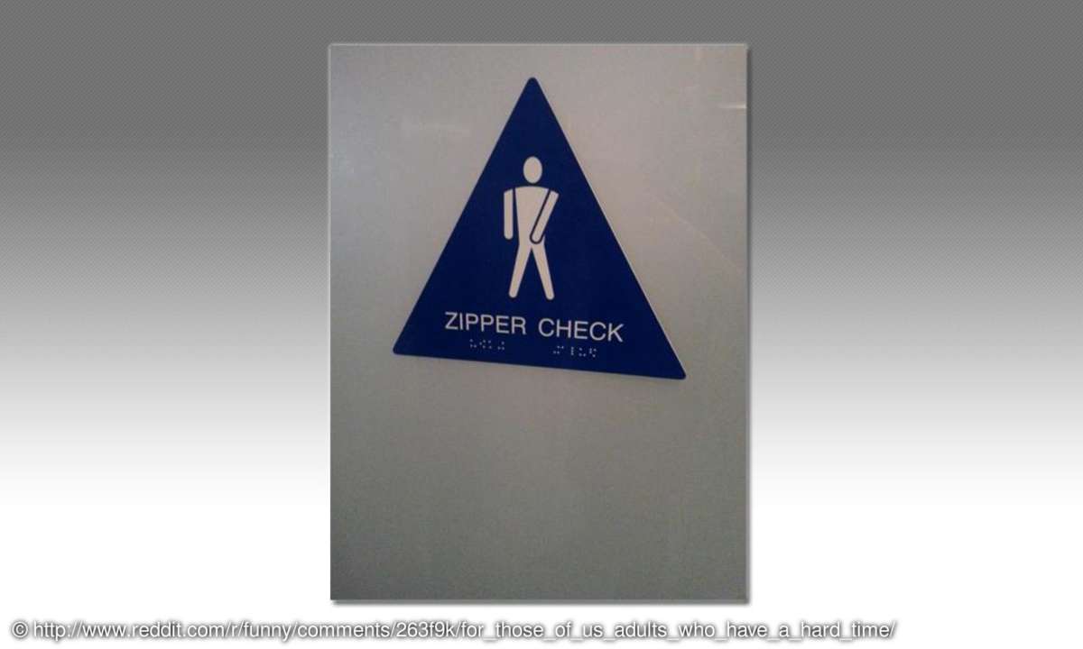 Zipper Check Sign