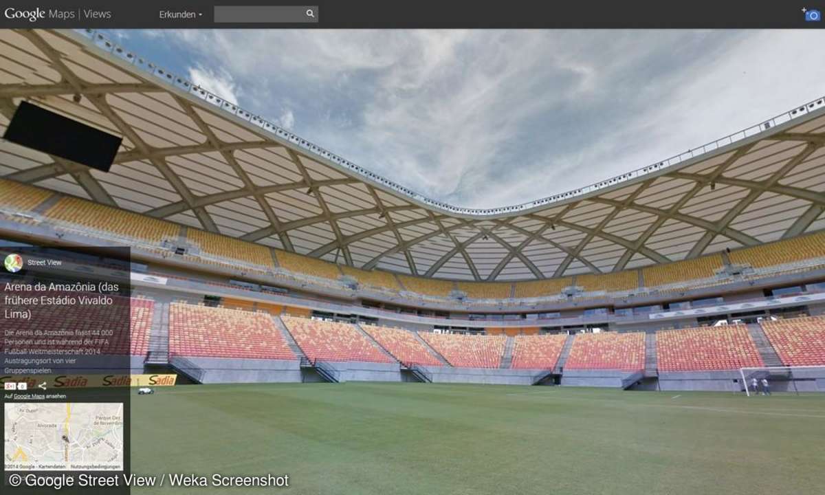 Google Street View, Stadion, WM 2014, Amazonia