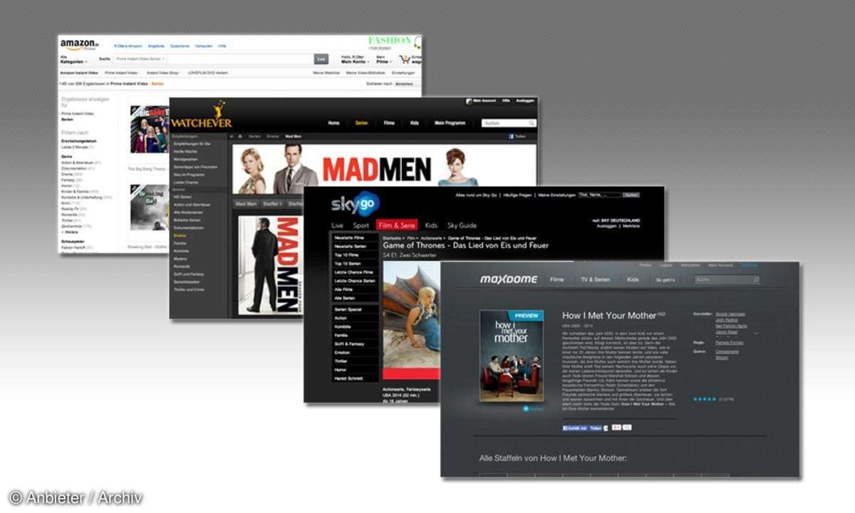 TV-Serien in Online-Videotheken