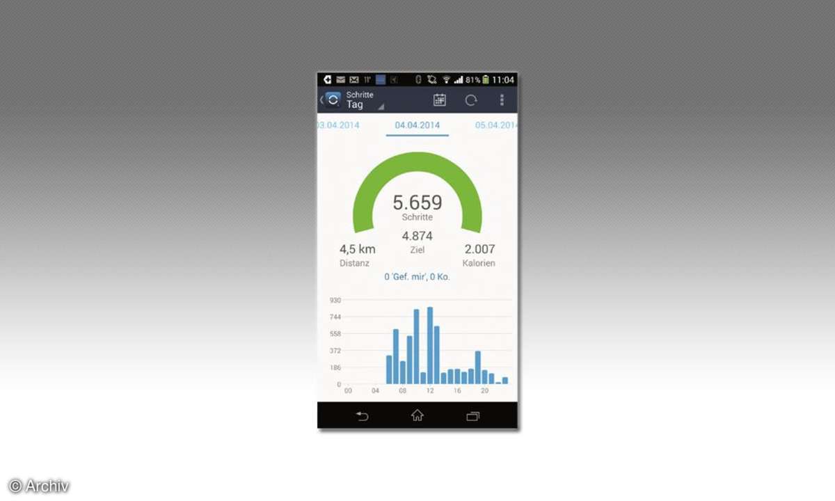 Garmin Vivofit Display Screenshot