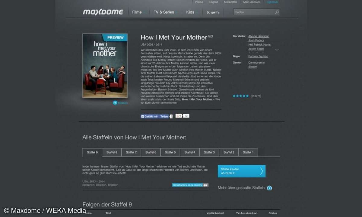 Screenshot Bingewatching Maxdome