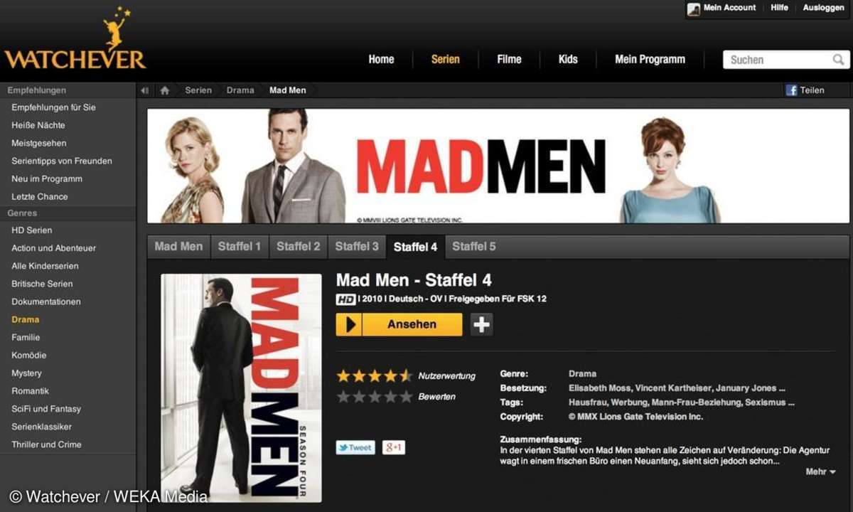 Screenshot Bingewatching Watchever