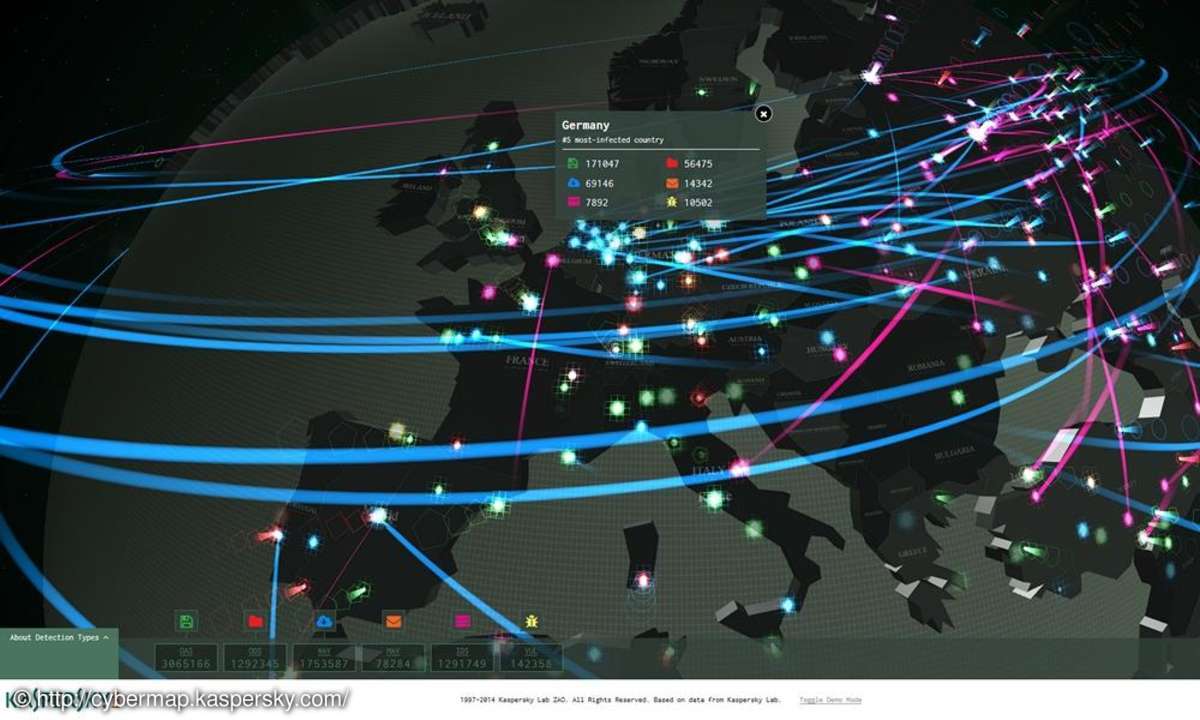 Kaspersky Cyberthreat Realtime-Map Screenshot