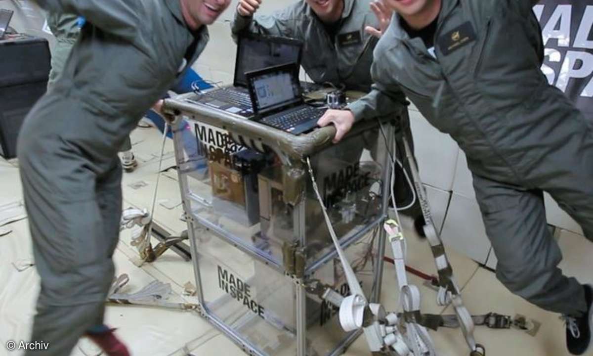 3d-drucker, parabelflug