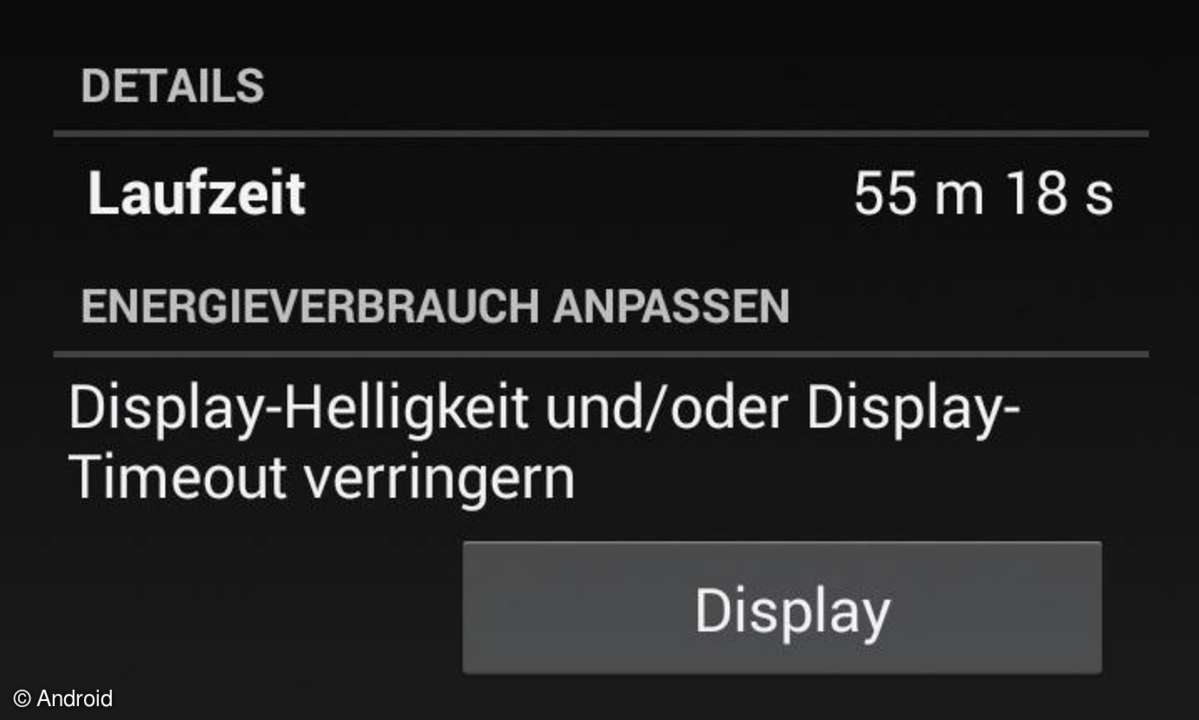 Android Energieeinstellung,