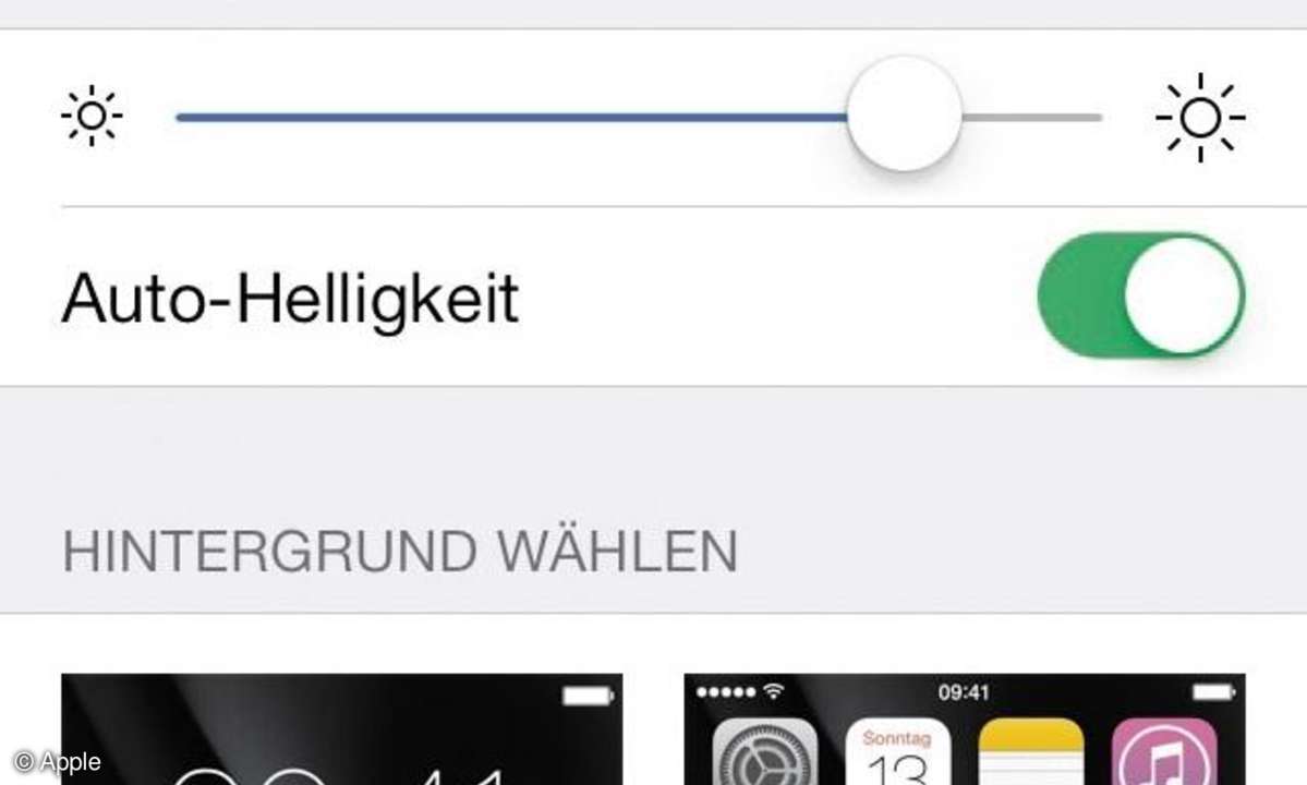 Helligkeitsregulierung Iphone