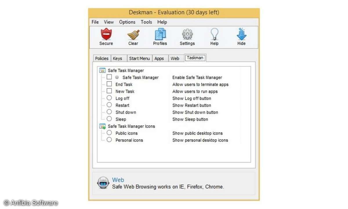 Software, Deskman, Anfibia Software, Benutzersicherheit