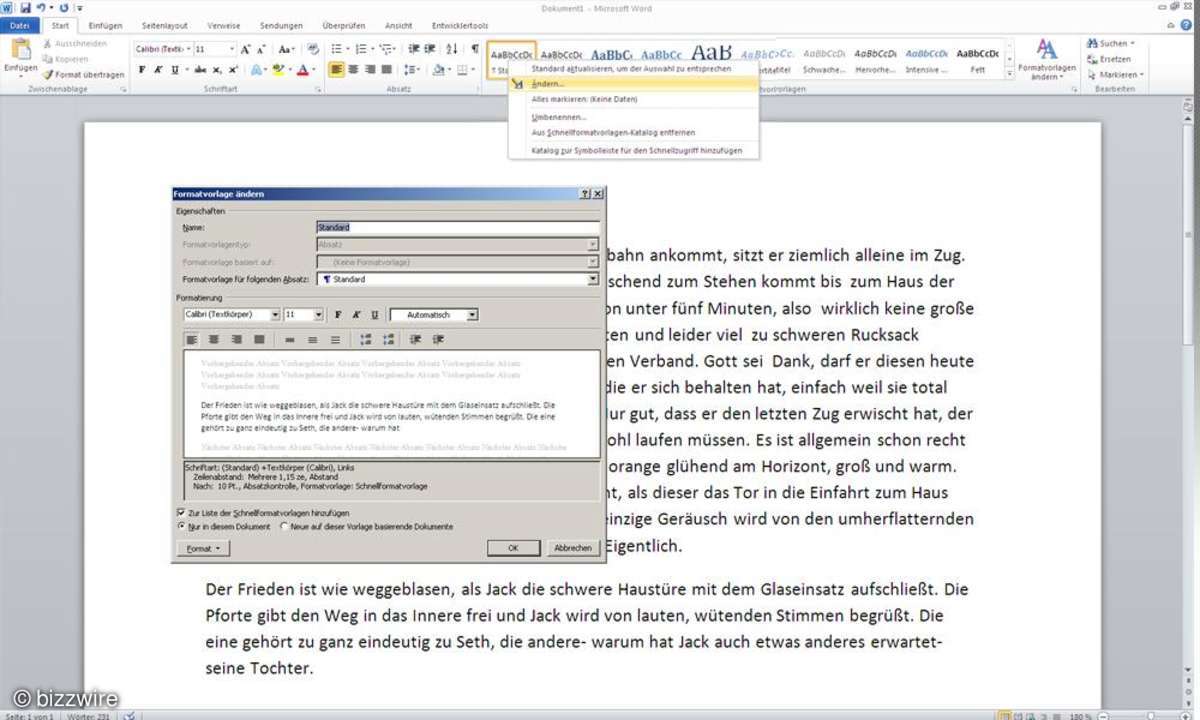 Microsoft Word,Formatvorlage