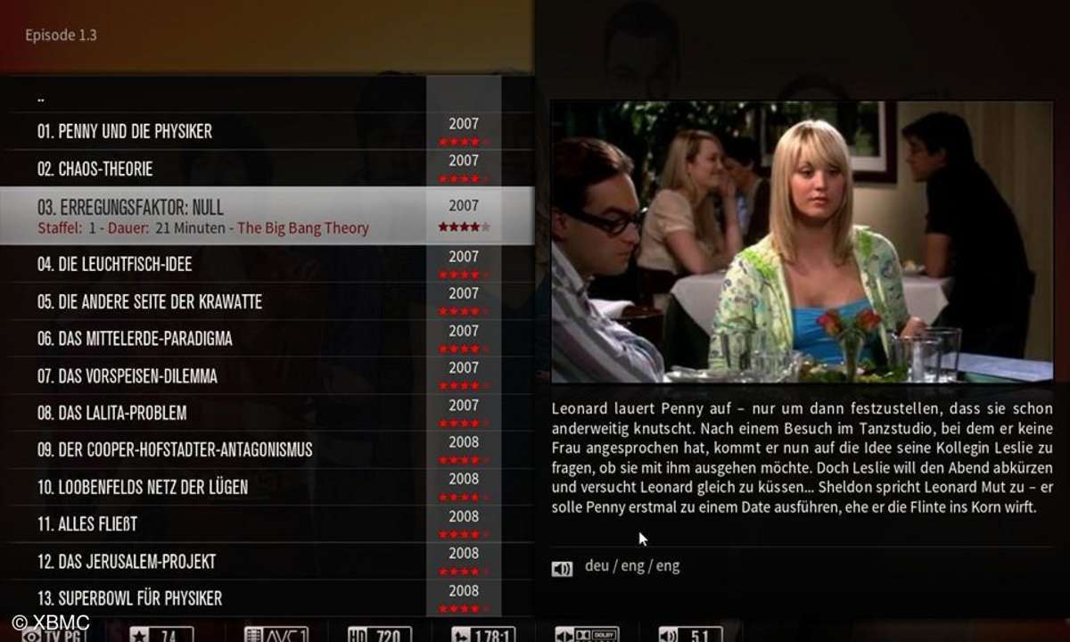 XBMC, Skins, Look, Oberfläche, Software, Mediacenter, Film, Musik