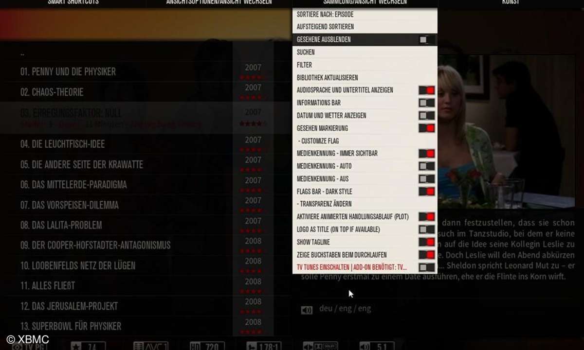 XBMC, Skins, Look, Oberfläche, Software, Mediacenter, Film, Musik