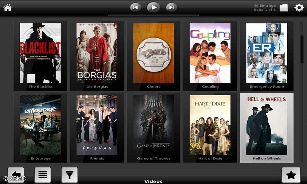 XBMC, Skins, Look, Oberfläche, Software, Mediacenter, Film, Musik