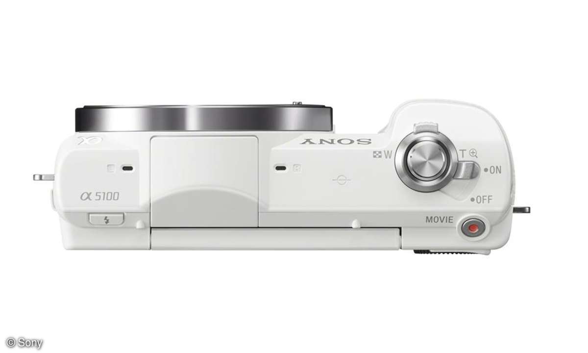 Sony A5100 weiß: von oben