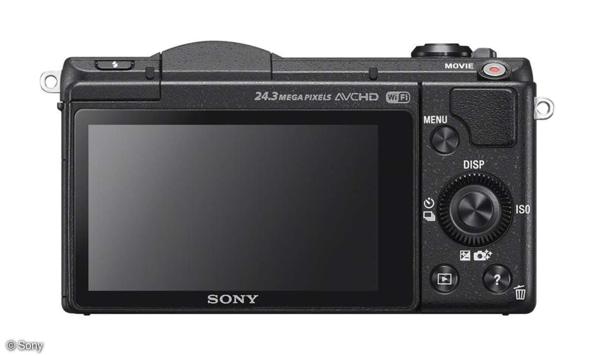 Sony A5100 schwarz: Rückansicht