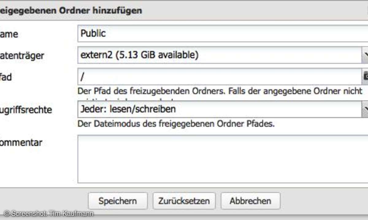 Ordner im Dateisystem anlegen