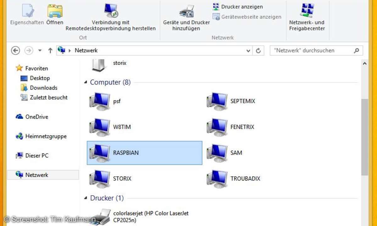 Raspberry Pi im Windows Explorer
