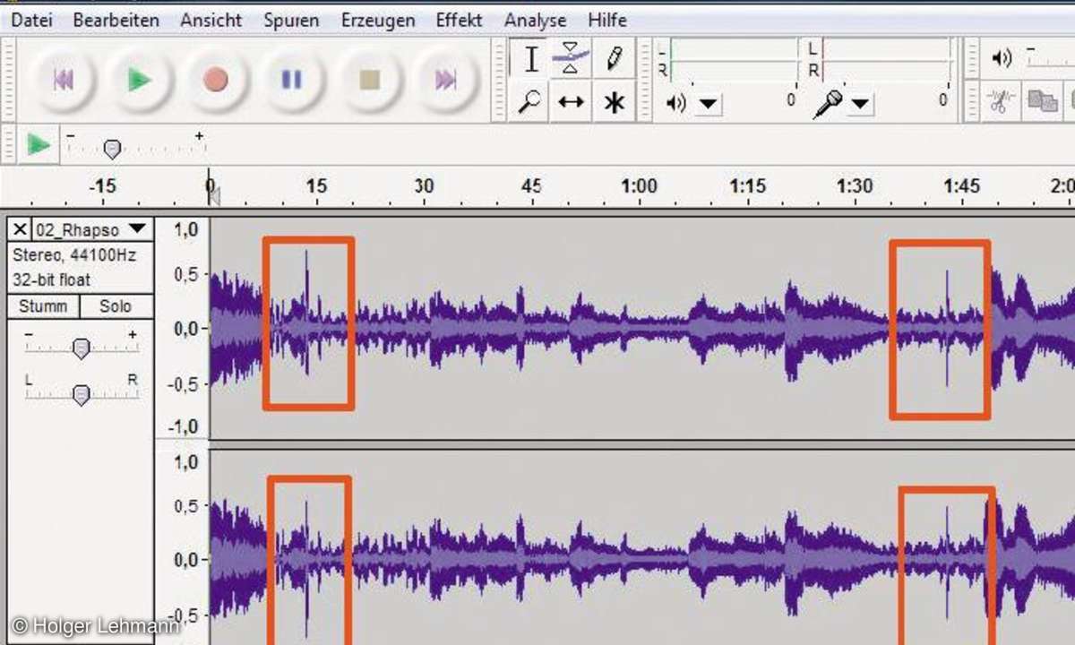 LPs digitalisieren: Audacity