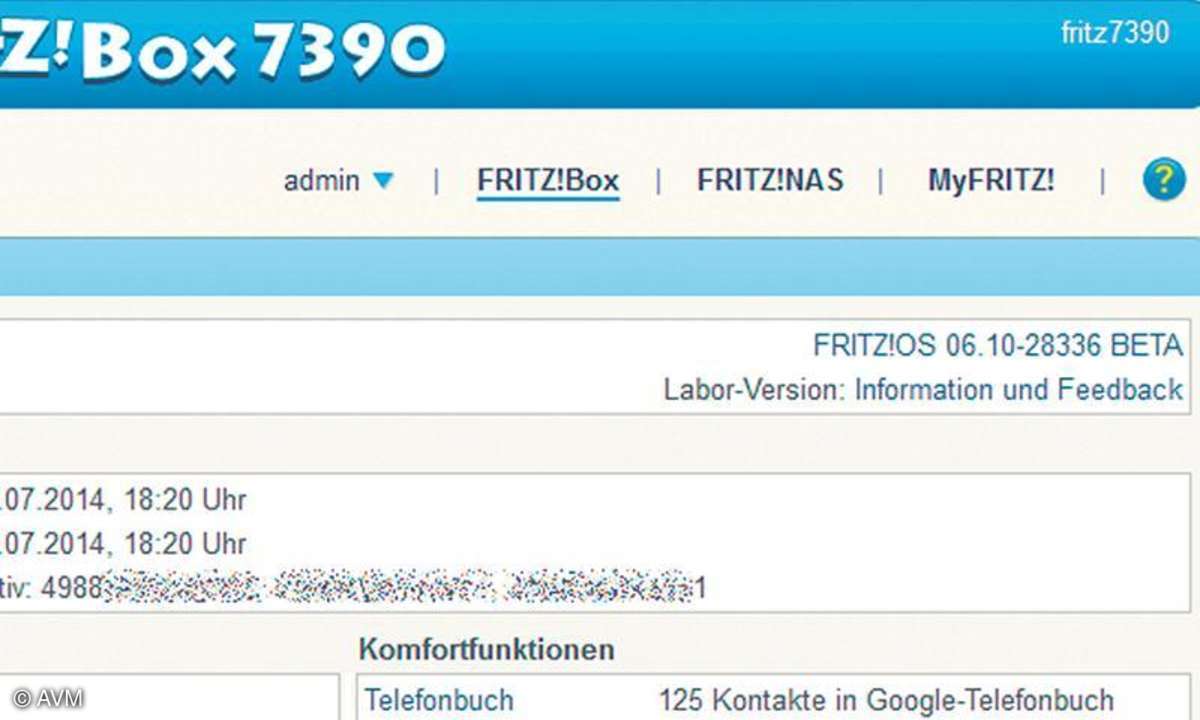 Firmware von Fritzbox
