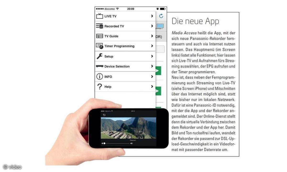 App für den Panasonic DMR-BCT940