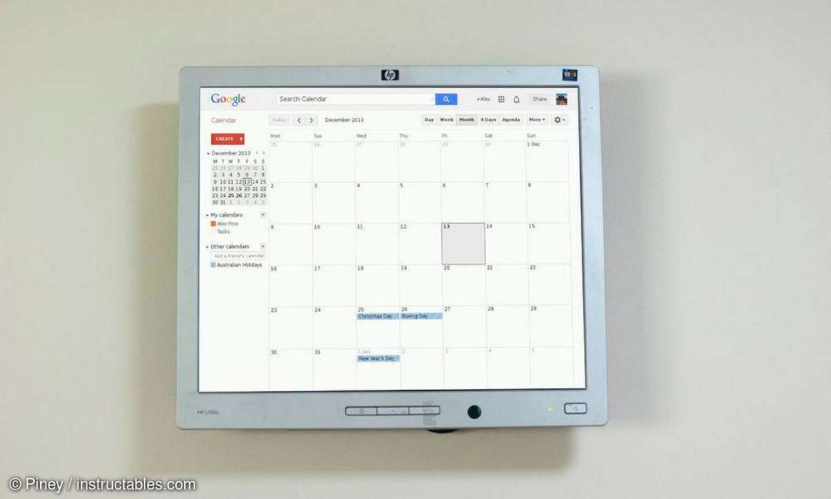 Wall Mounted Google Calendar, Raspbery Pi